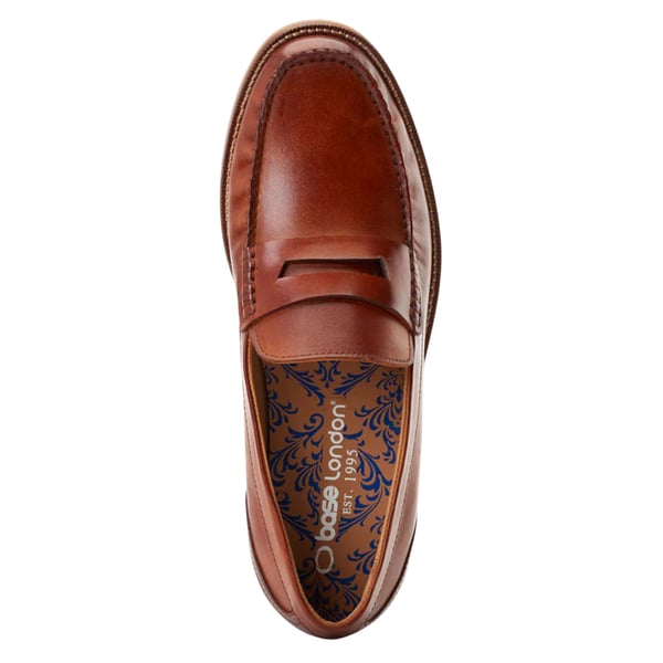 Base London Mens Garfield Leather Penny Loafers