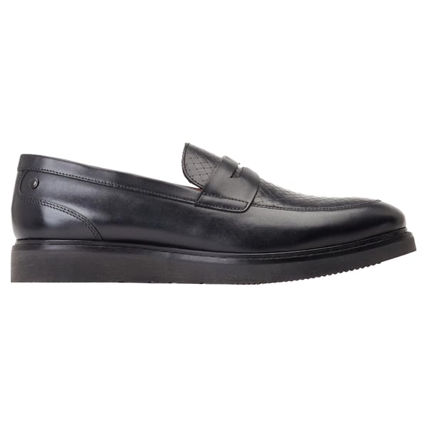 Base London Mens Sid Leather Penny Loafers