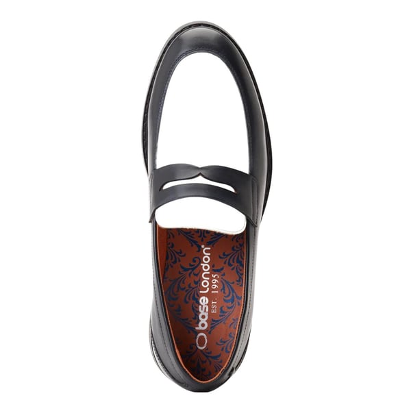 Base London Herr Sid Penny Loafers i Läder