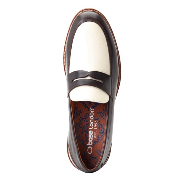 Base London Herr Sid Penny Loafers i Läder