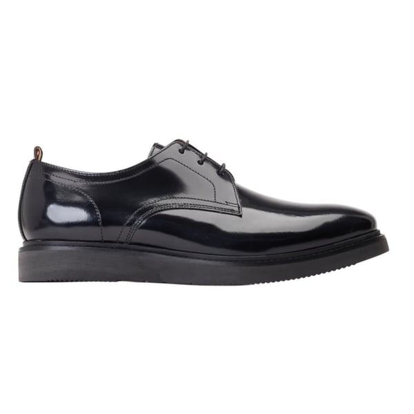Base London Mens Roly Plain Leather Derby Shoes