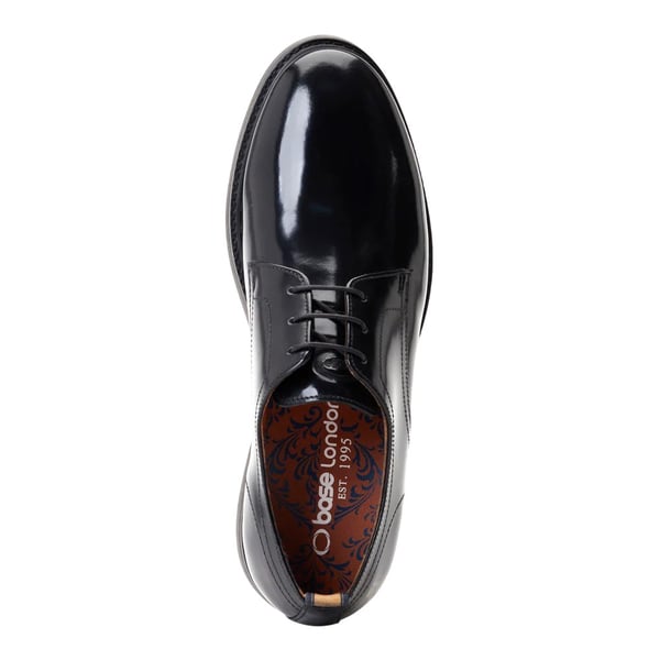 Base London Mens Roly Plain Leather Derby Shoes