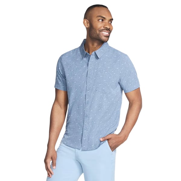 Skechers Mens Go Walk Air Printed Short-Sleeved Shirt