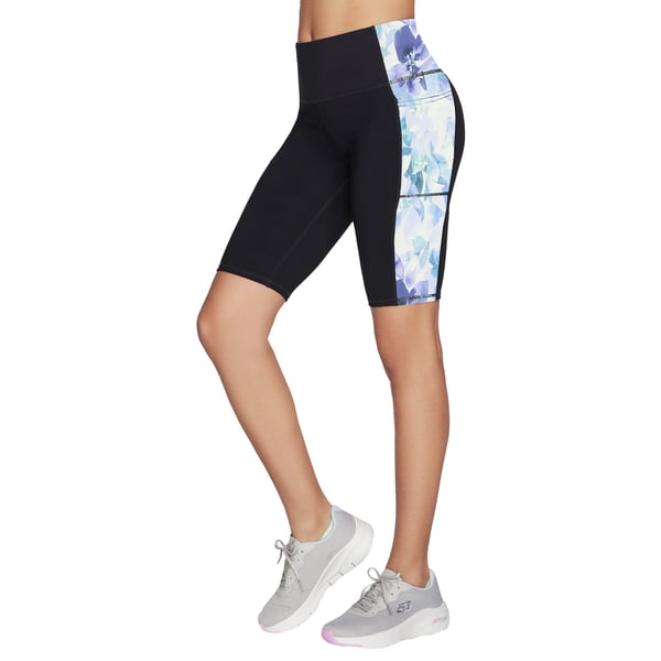 Skechers Womens/Ladies GoWalk Seascape Floral Biker Shorts