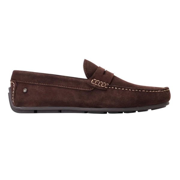 Base London Mens Collins Driver Suede Loafers