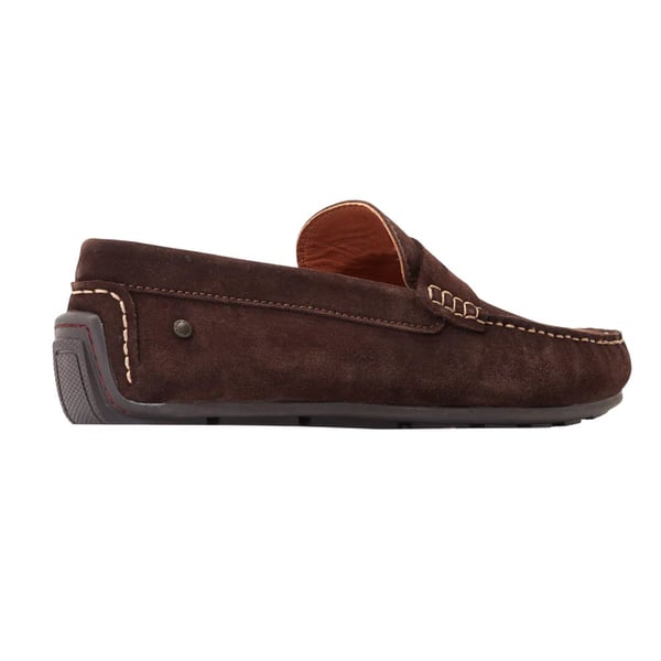 Base London Mens Collins Driver Suede Loafers