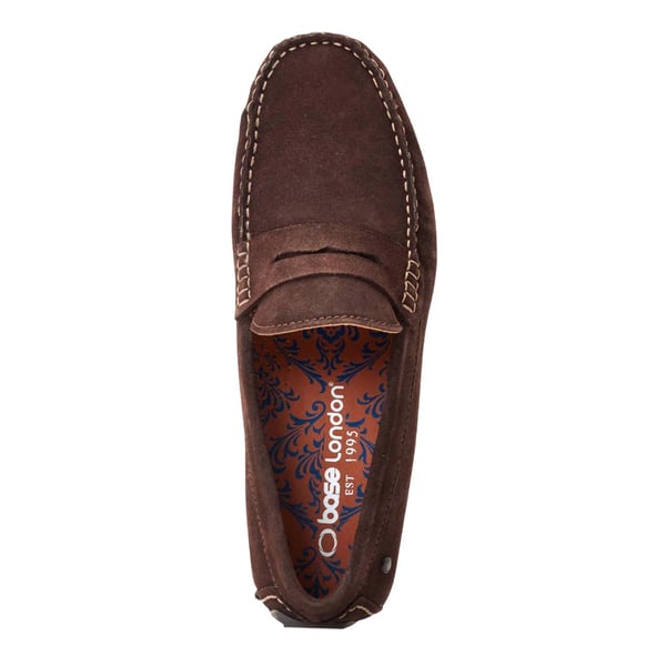 Base London Mens Collins Driver Suede Loafers