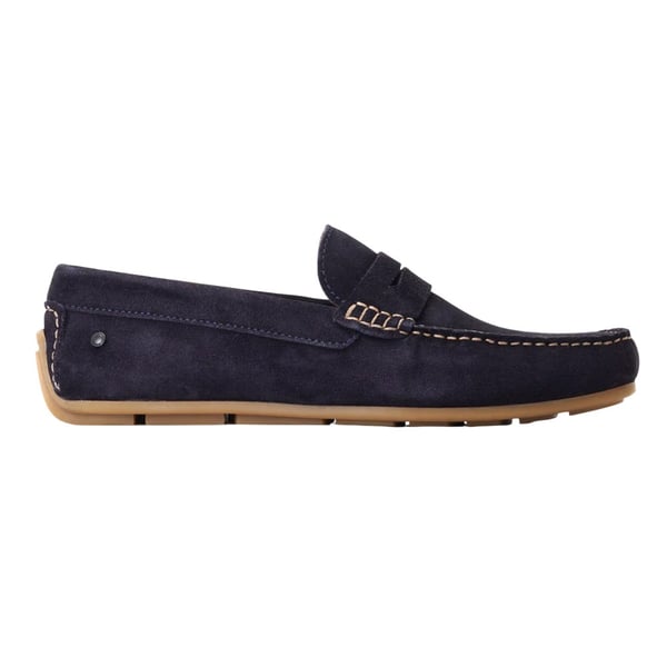 Base London Mens Collins Driver Suede Loafers