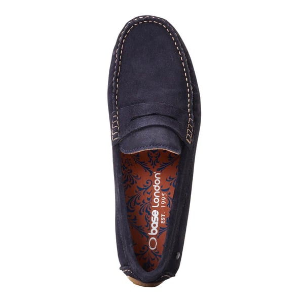 Base London Mens Collins Driver Suede Loafers