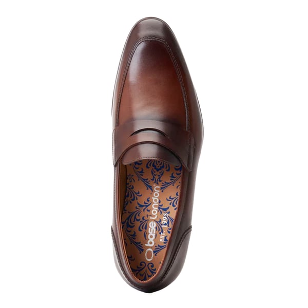 Base London Mens Bruno Leather Penny Loafers
