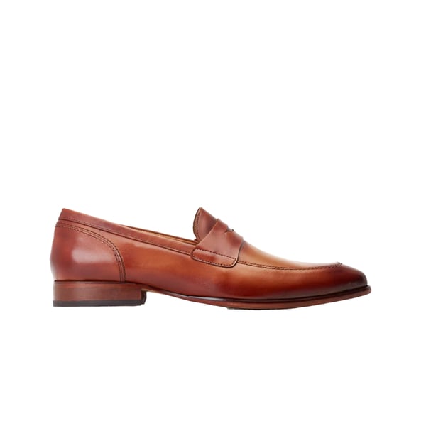 Base London Mens Bruno Leather Penny Loafers