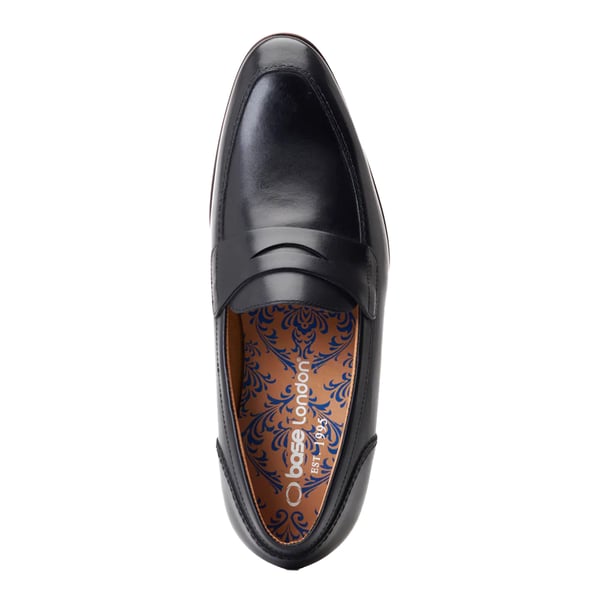 Base London Mens Bruno Leather Penny Loafers