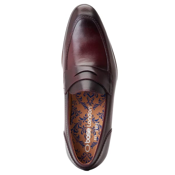 Base London Mens Bruno Leather Penny Loafers