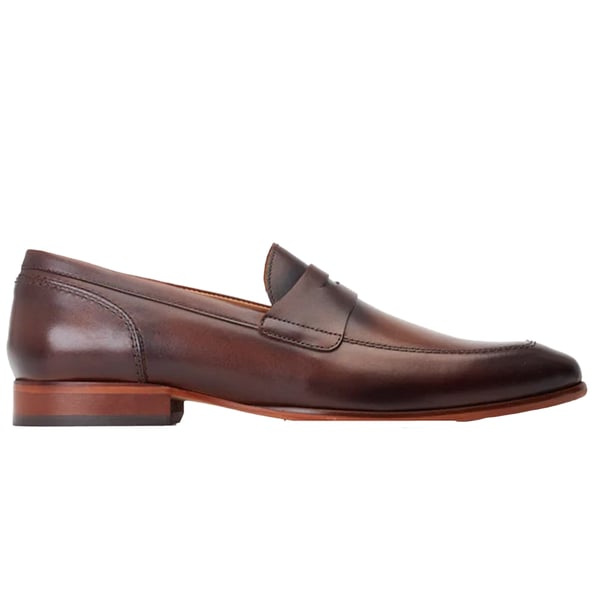 Base London Mens Bruno Leather Penny Loafers