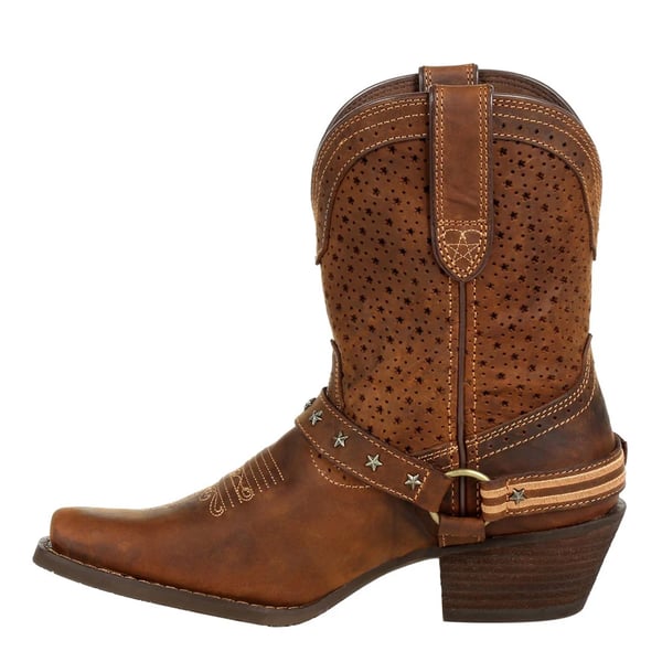Durango Womens/Ladies Crush Full Grain Leather Shortie Cowboy Boots