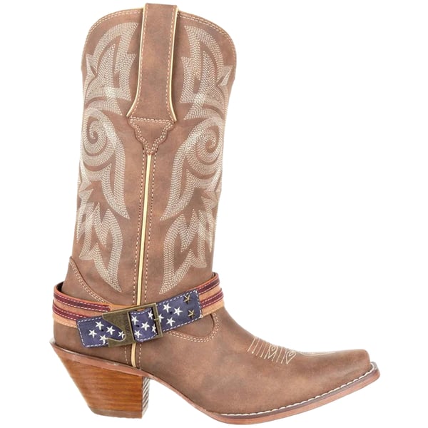 Durango Womens/Ladies Crush Flag Leather Strap Cowboy Boots
