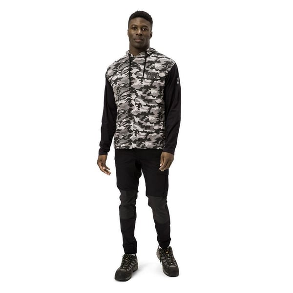 Caterpillar Mens Hooded Long-Sleeved T-Shirt