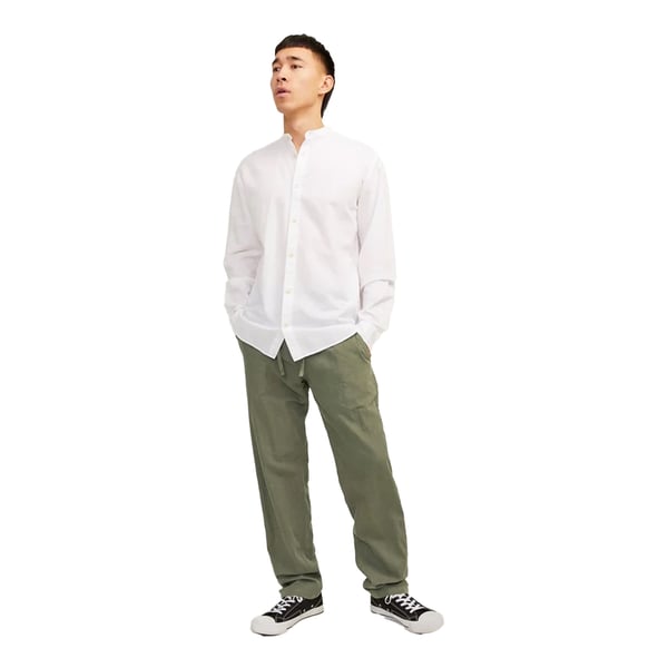 Jack And Jones Mens Linen Blend Relaxed Fit Trousers