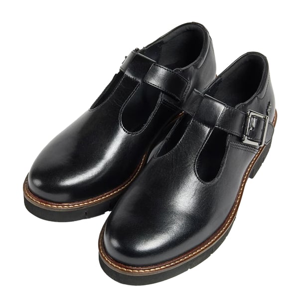 POD Girls Kayla Leather School Shoes