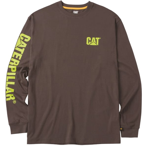 Caterpillar Langærmet T-shirt med varemærke-banner til mænd