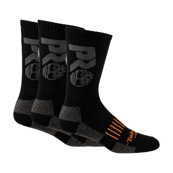 Timberland Pro Mens Big Logo Crew Socks (Pack of 3)