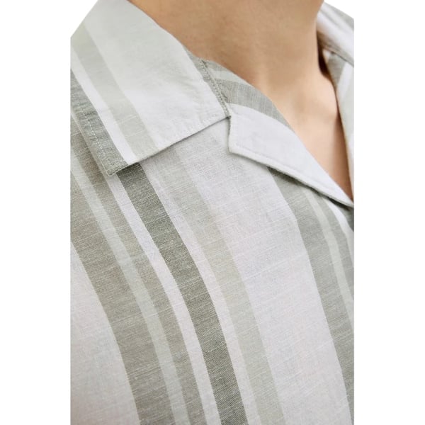 Jack And Jones Mens Stripe Revere Collar Shirt
