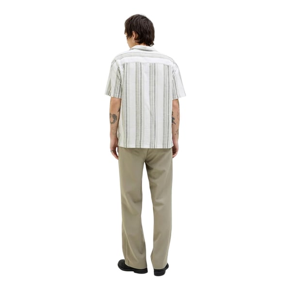 Jack And Jones Mens Stripe Revere Collar Shirt