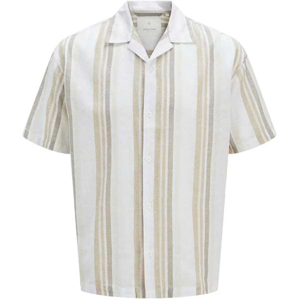 Jack And Jones Mens Stripe Revere Collar Shirt