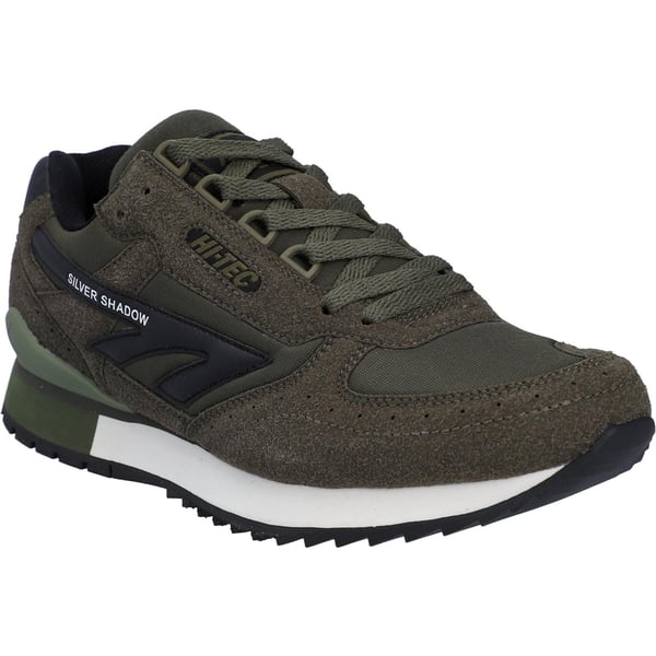 Hi-Tec Mens Silver Shadow Suede Trainers