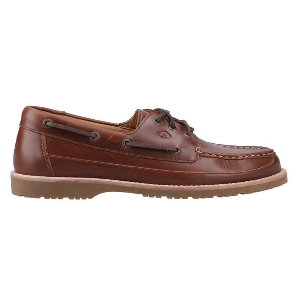 Sperry Mens Logo Leather Boat Shoes