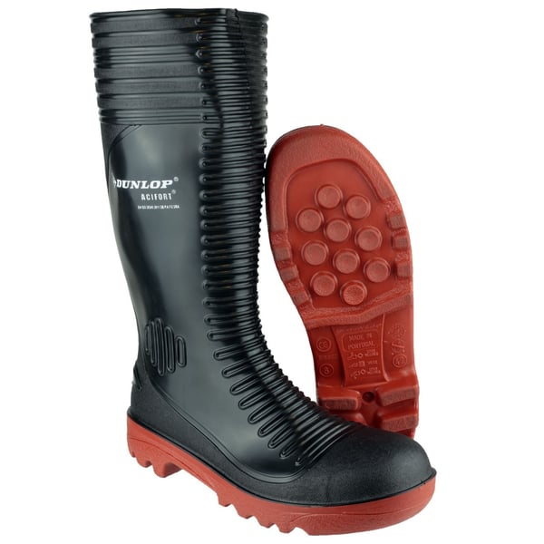 Dunlop Acifort A252931 Ribbed Full Safety Wellington / Mens Boots
