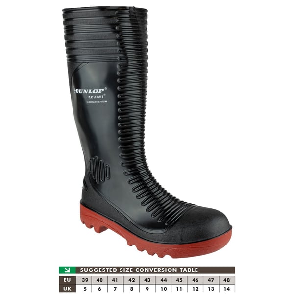 Dunlop Acifort A252931 Ribbed Full Safety Wellington / Mens Boots