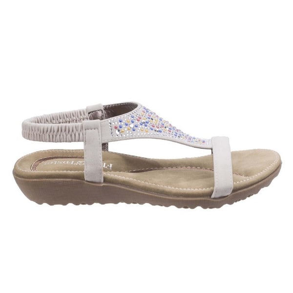 Divaz Womens/Ladies Nicosia Elasticated T Bar Sandal