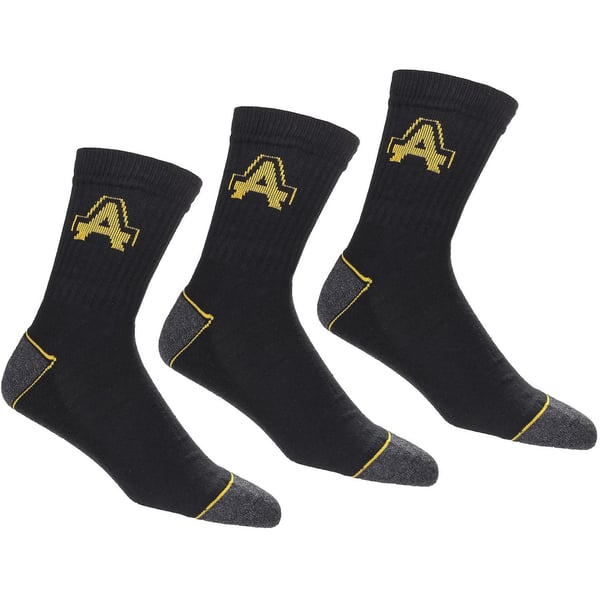 Amblers Mens Contrast Ribbed Workwear Socks (Pack Of 3)