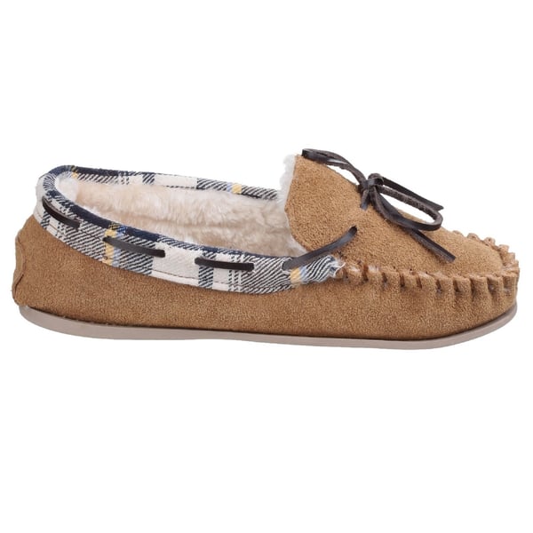 Cotswold Womens/Ladies Kilkenny Classic Fur Lined Moccasin Slippers
