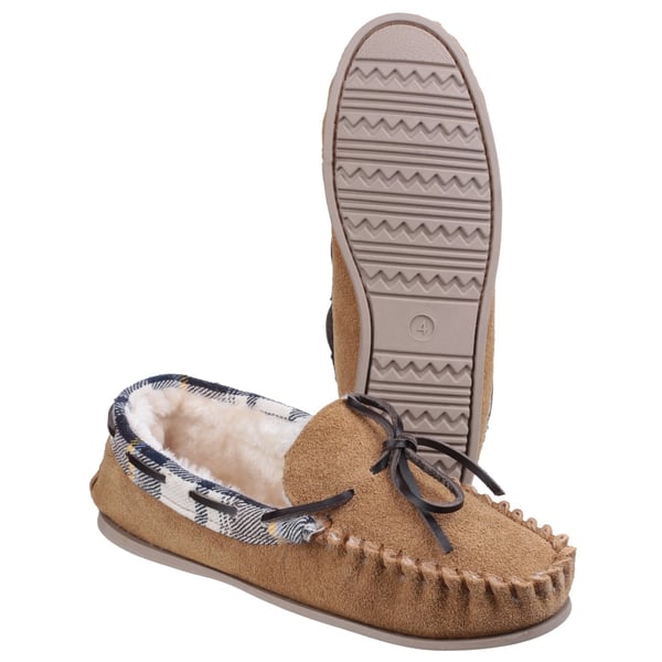 Cotswold Womens/Ladies Kilkenny Classic Fur Lined Moccasin Slippers