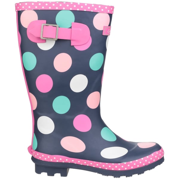 Cotswold Childrens Girls Dotty Spotted Wellington Boots