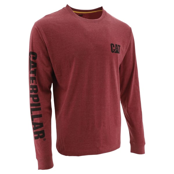 Caterpillar Langærmet langærmet T-shirt med varemærkebanner til mænd