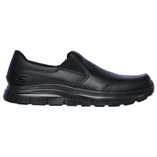 Skechers Mens Leather Flex Advantage SR - Bronwood Slip On Shoes