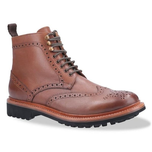Cotswold Mens Rissington Commando Lace Up Leather Dress Boot