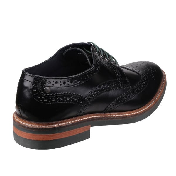 Base London Mens Woburn Hi Shine Leather Brogue Shoe