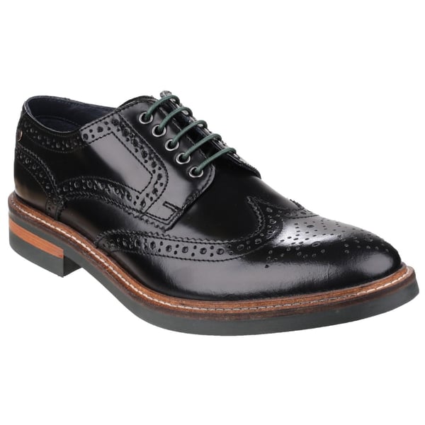 Base London Miesten Woburn Kiiltävät Nahkaiset Brogue-kengät