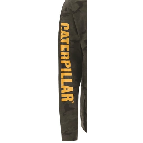 Caterpillar Mens Trademark Banner Camo Long-Sleeved T-Shirt