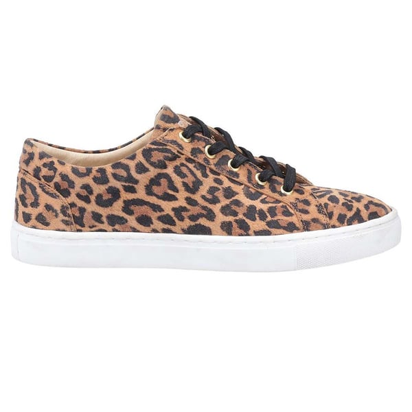 Hush Puppies Womens/Ladies Tessa Leopard Print Leather Trainers