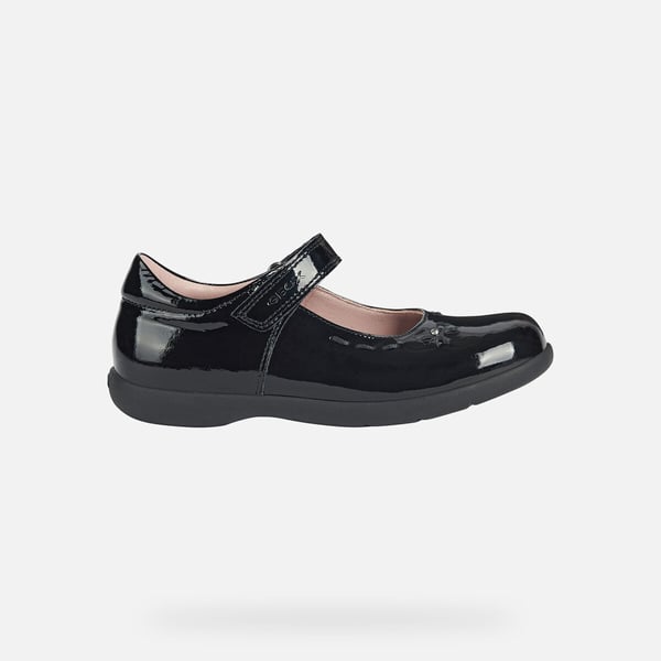 Geox Girls Naimara Ballerina Patent Leather Mary Janes