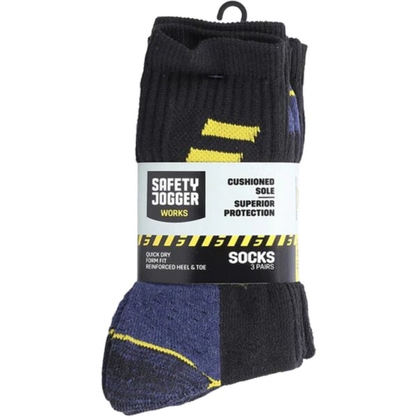 Safety Jogger Unisex Adult Ankle Socks (Pack of 3)