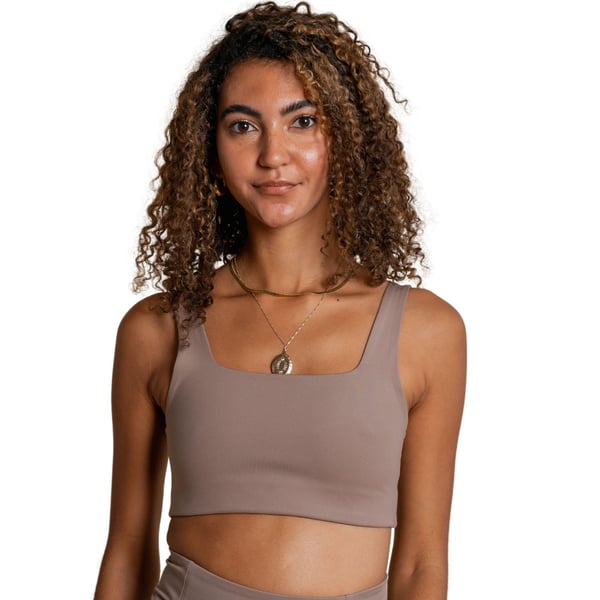 Girlfriend Collective Womens/Ladies Tommy Cropped Square Neck Bra