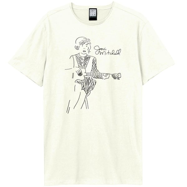 Amplified Unisex Adult Sketch Mug Joni Mitchell T-Shirt