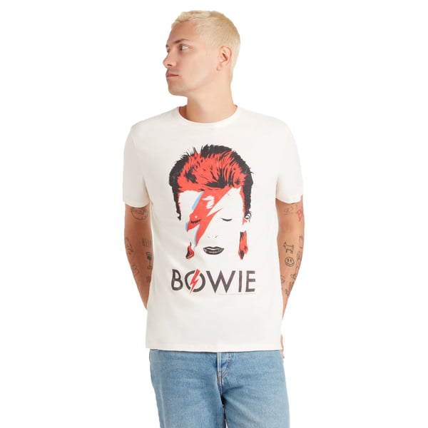 Amplified Unisex Adult Aladdin Sane David Bowie T-Shirt