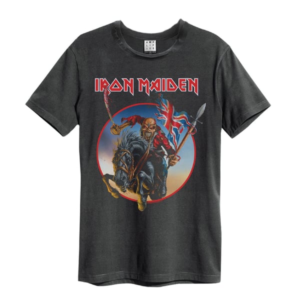 Amplified Unisex Aikuisten Trooper on Steed Iron Maiden T-paita